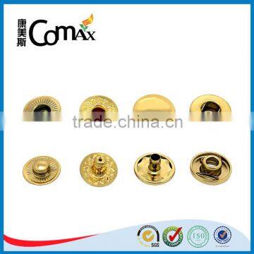 Hot shiny gold push button for clothes
