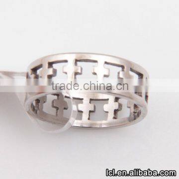 Latest imitate silver cross ring design, hot sale lots sterling imitate silver rings