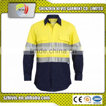 Onsale high quality hi vis work men mechanical shirt wholesale