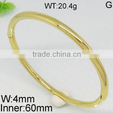 New arrival simple design gold bangle bracelets for women