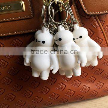 Big Soft Keychain Lobster Clasp PVC Keychain Big Hero 6 Baymax 6*4.5 cm 16 g Plastic PVC Keychain