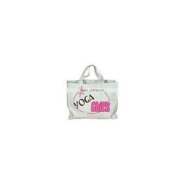 YOGA WHITE CANVAS SHOPPING BAG