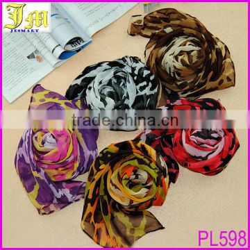 MultiColor Women Ladies Leopard Print Chiffon Shawl Silk Scarf Long Wrap Stole Scarves