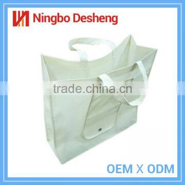 Wholesale laminated laundry shopping non-woven bag with pocket