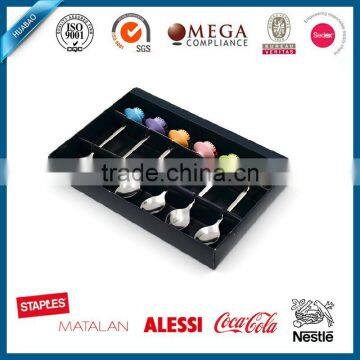 Customized Designs Products Stainless Steel Cutlery With Polyresin Head, 6pcs Cutlery Set Wholesale