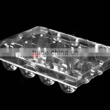 12 holes clear disposable plastic quail egg packaging tray