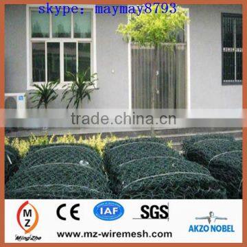 Anping factory supply best quality PVC Coated Reno Mattress/green gabion terra