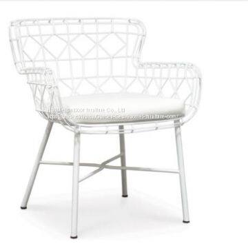 Outdoor Chair Single Chair Metal Frame Taiwan Olifen Waterproof 8cm Cushion