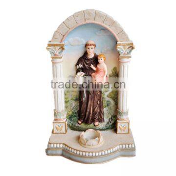 Polyresin Religious St. Anthony the Great Resin Candle Holder