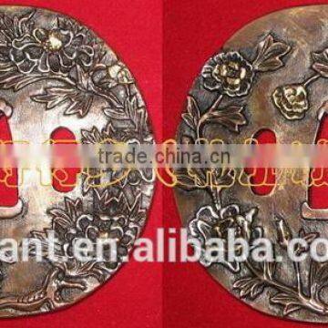 Handmade Katana Sword With Damascus Steel Blade and Iron / Casting Zinc Alloy Tsuba JL942 photo-4