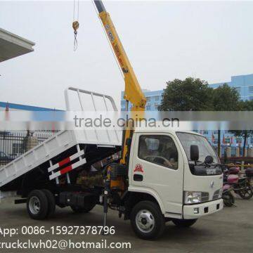 China Mini Crane 1ton 2ton 3ton Crane Truck With Dumper photo-3