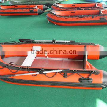 2.4m Red PVC Aluminium Floor Inflatable Rowing Boat photo-2