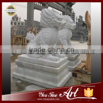 Life Size White Marble Kylin statue