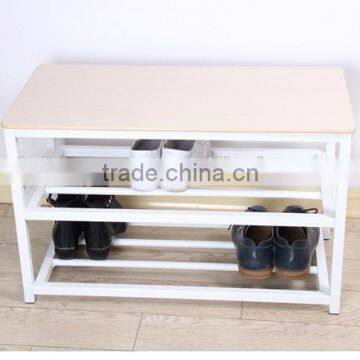 VIVINATURE Micro Fabric Shoe Rack Storage Organizer and Hallway Bench photo-4