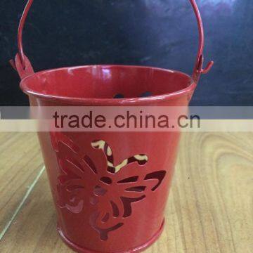 Cheap Handmade Designs Decorative Paintings Flat Small Big Wedding Decor Iron Butterfly Flower Vase photo-6