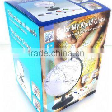 CT-517 Color Your World Global World Map Instrument Travel Map photo-3