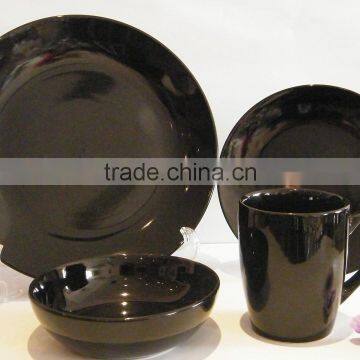 ceramic stoneware colored 16pcs polishing dinner sets