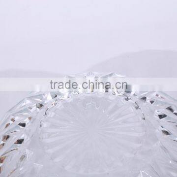 Set 5 Engraving Large Clear Decorative Glass Salad Bowls