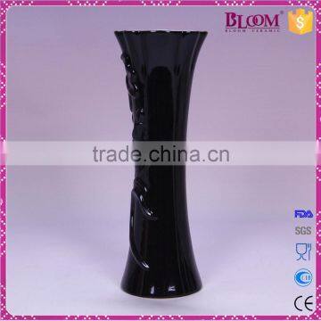 Modern Glazed Black Cheap Ceramic Vases Flower for Sale photo-2