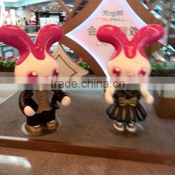 Rabbit cartoon figure mascot for shopping mall