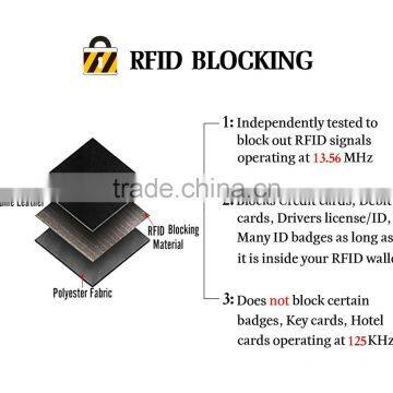 RFID Wallet Mens Slim Leather RFID Blocking Front Pocket Wallet Thin Card Holder photo-6