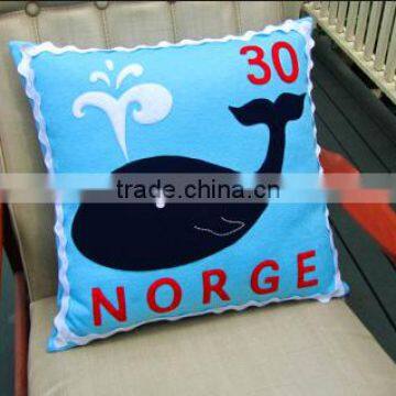 wholesale allibaba high quality new products handmade eco friendly wool felt print cushion cover made in china