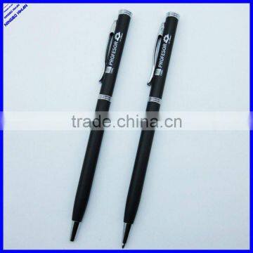 Matt black color office thin metal pens