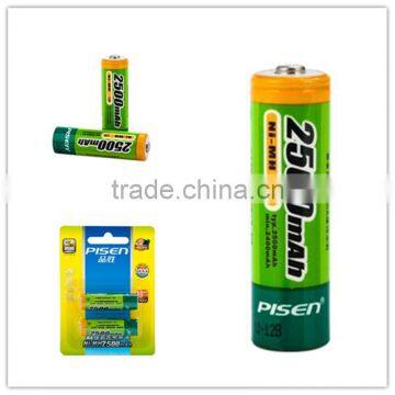 Pisen Rechargeable 1.2V AA 2500mAh Nimh Battery Pack