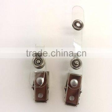 Badge Clip With PVC Tab, Stamping Steel Metal Badge Clip With Vinyal Tab, photo-4