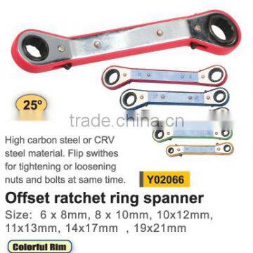 Y02066 Offset ring ratchet spanner