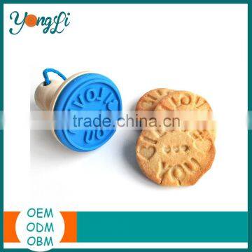 Customized Promotion FDA Silicone Cookie Stamp Concrete Mould