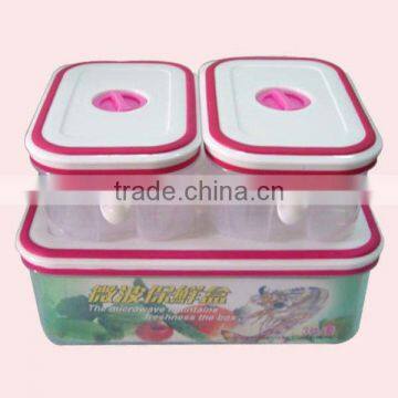 New Design 3Pcs Fresh Vacuum Sealed Box