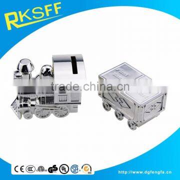 Eco-friendly Super Quality Silver Plated Coin Bank Piggy Bank for Baby Gift photo-5