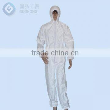 White Color Microporous Non-woven Work Disposable Coverall photo-4