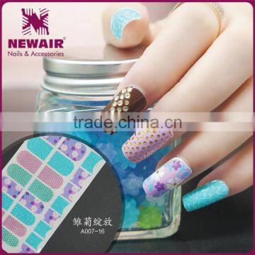 bling bling style nail wrap sticker/easily stick nail wrap sticker