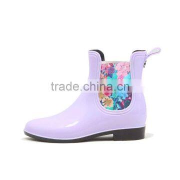 Printed Elastic Women Chelsea Rain Boots Custom Made photo-2