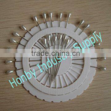 Fine cream white color teardrop head haberdashery pin