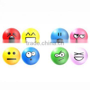 Red funny cute kids pu balls with custom logo pu foam squeeze toys promotional foam toy