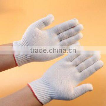 10Guage Seamless Knit White Industry cotton Gloves rugged wear work gloves