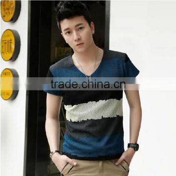 V-neck Men's Slim Fit T-shirt photo-2