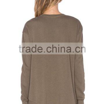 New Design Cotton Deep V Neck Sweatshirt Women Fashion photo-3