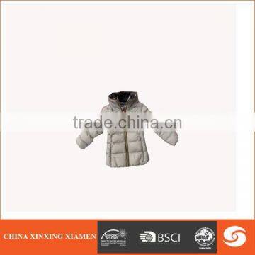 2015 year OEM children garment /girls design winter warm padded jacket