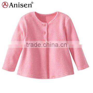 Oem Factory Custom Children Boutique Kids Fleece Jacket for Girls photo-3