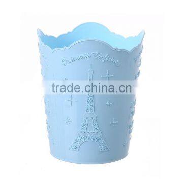 Kitchen Garbage Open Top Round Plastic Trash Can photo-6