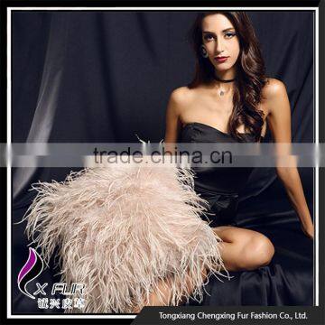 CX-D-106 Decorative Sofa Ostrich Fur Cushion Cover photo-5