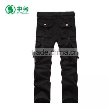 New Design Comfortable Multi Pockets 100% Cotton Mens Cargo Trousers for Wholesale photo-5