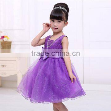 MGOO Brand Design Girl White Party Dress Kids Princess Elegant Bow Dress Organza Autumn Girl Dress S604 photo-2