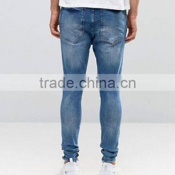Stretch Skinny Fit Ripped Denim Jeans Pencil Pants Trousers Plus Size photo-2