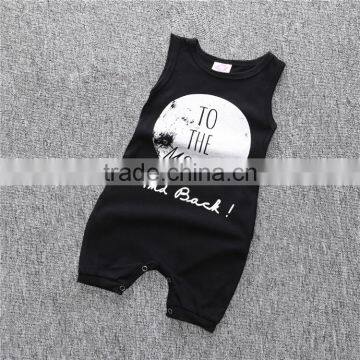 2017 Grey Black Baby Boys Night Wear Romper Newborn Baby Boy Clothes photo-3