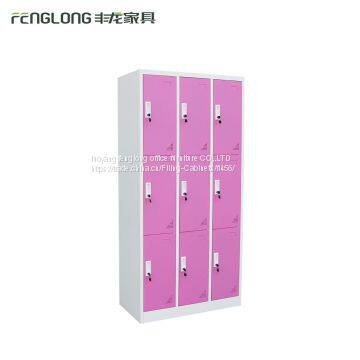 Luoyang Fenglong Cheap Changing Room 6 Door Stainless Steel Storage Lockers Metal School Locker for Student/gym/kids/fac photo-2